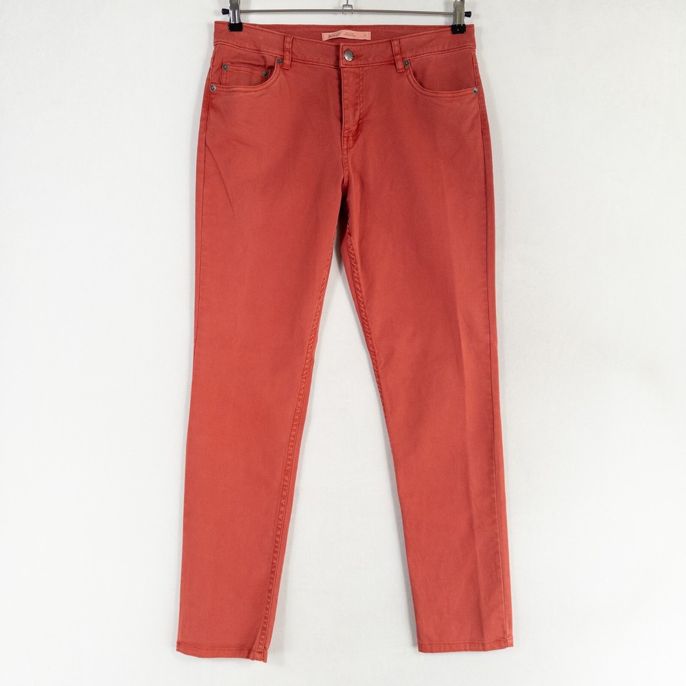 Woolrich Jeans Women Sz 8 Red Skinny Leg Cotton Spandex Mid Rise 5 Pocket Casual